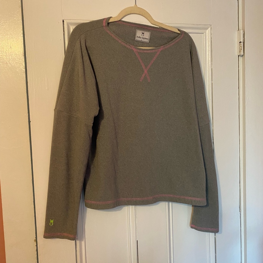 Dudley Stephens Gray Fleece Pullover - Size Large